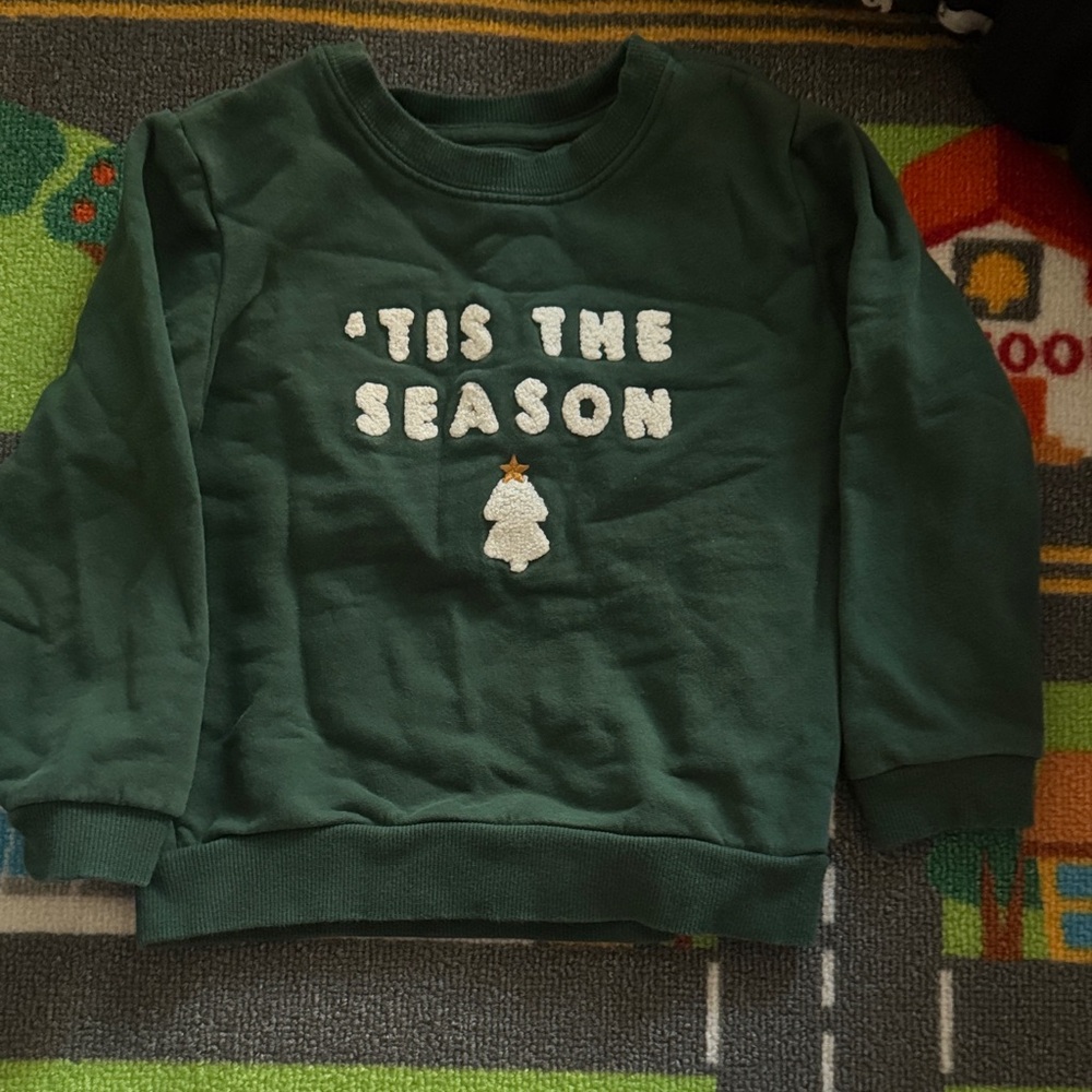Green Kids Sweatshirt - Festive Design